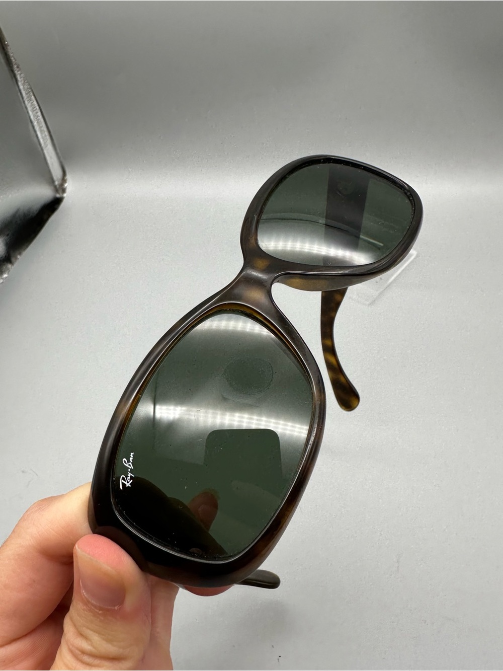 Ray-Ban Jackie Ohh Sunglasses RB 4101 710 Tortoise Shell Green Lens Italy - Picture 7 of 7